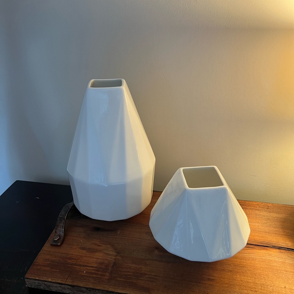 west elm geometric vases